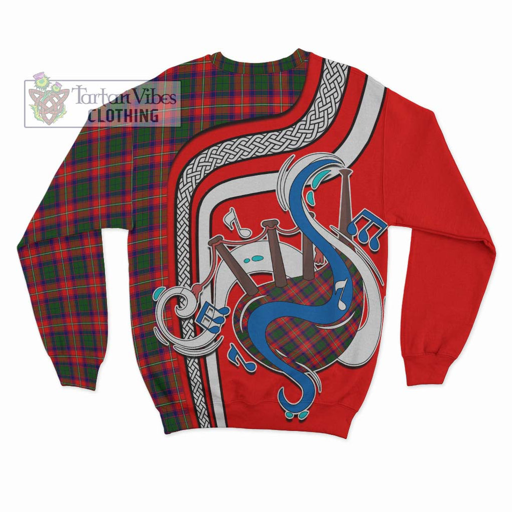 Charteris Tartan Sweatshirt with Epic Bagpipe Style - Tartanvibesclothing Shop