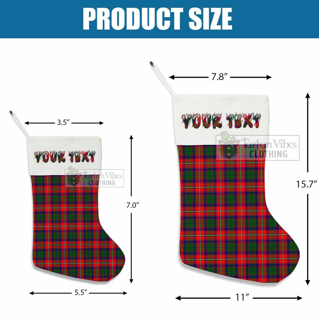 Tartan Vibes Clothing Charteris Tartan Christmas Stocking with Personalized Text