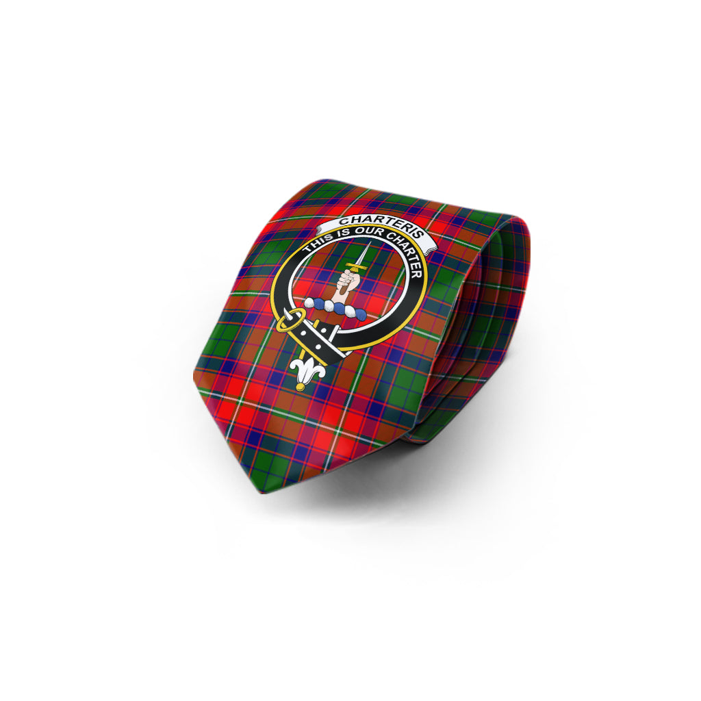 Charteris Tartan Classic Necktie with Family Crest - Tartan Vibes Clothing