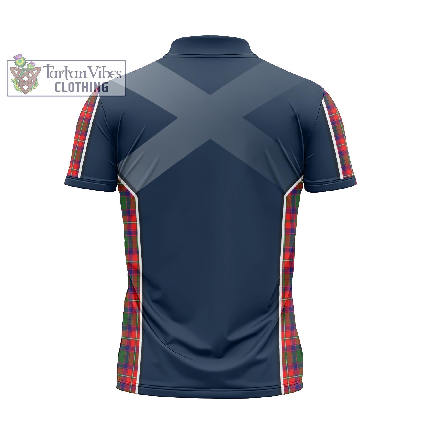 Tartan Vibes Clothing Charteris Tartan Zipper Polo Shirt with Family Crest and Lion Rampant Vibes Sport Style