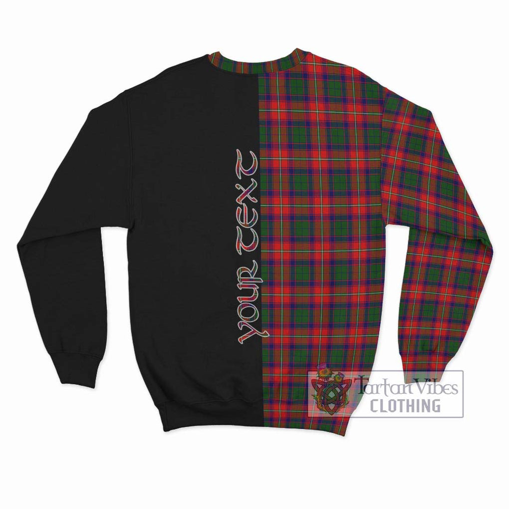 Charteris Tartan Sweatshirt with Family Crest and Half Of Me Style - Tartanvibesclothing Shop