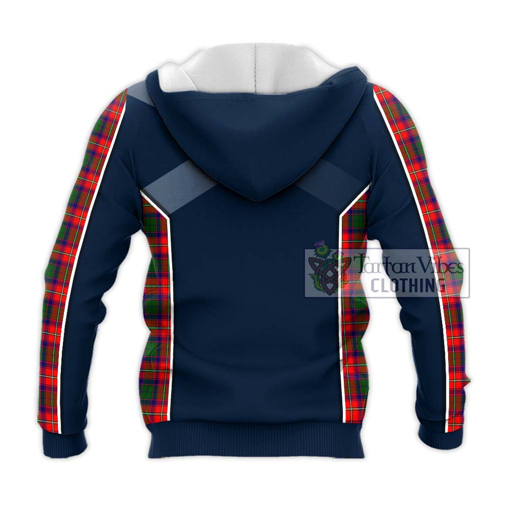 Charteris Tartan Knitted Hoodie with Family Crest and Lion Rampant Vibes Sport Style - Tartan Vibes Clothing