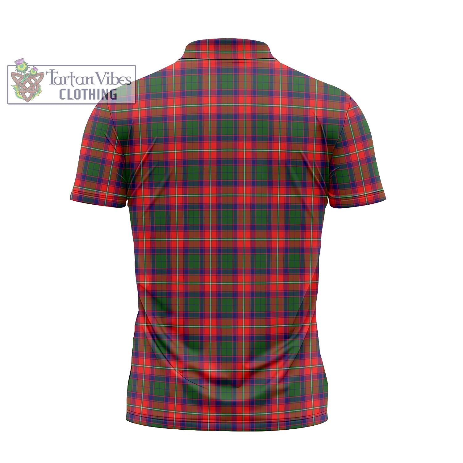 Tartan Vibes Clothing Charteris Tartan Zipper Polo Shirt with Family Crest