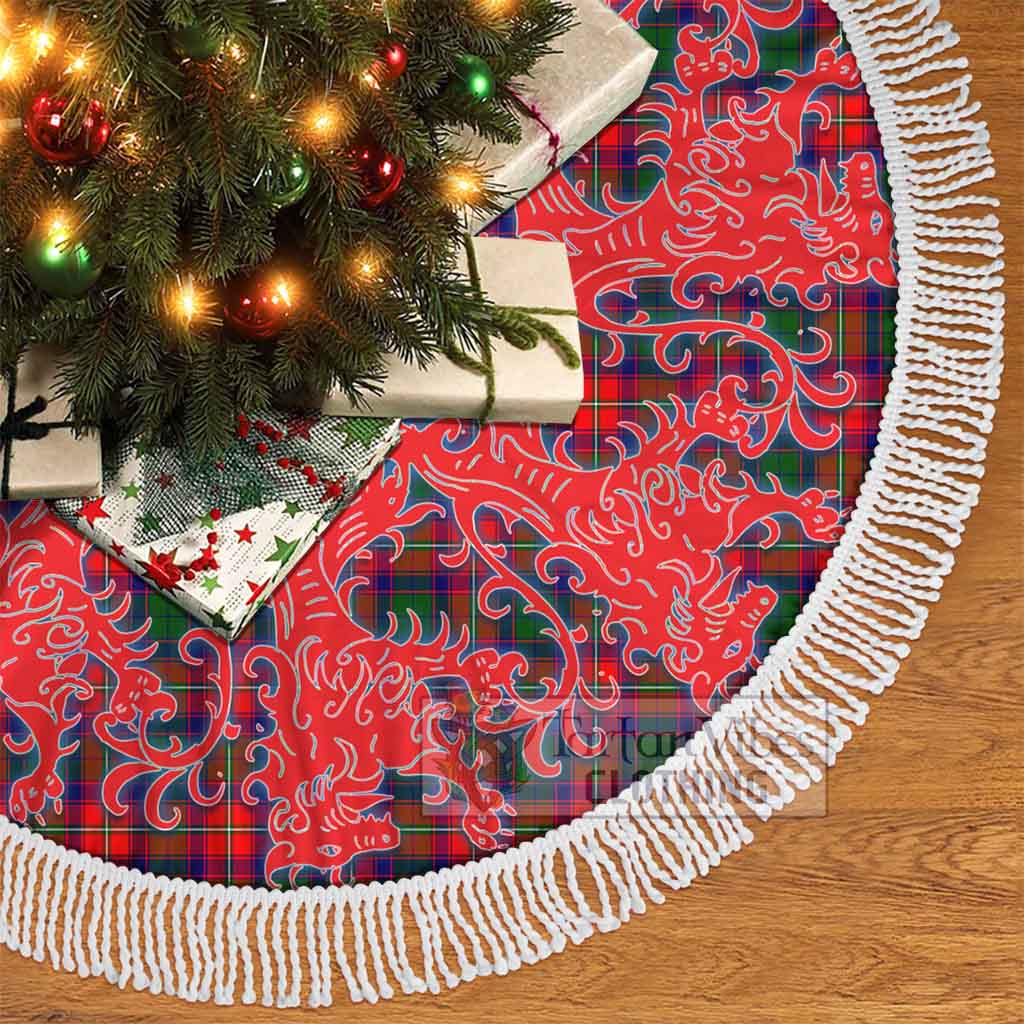 Tartan Vibes Clothing Charteris Tartan Christmas Tree Skirt Lion Rampant Style