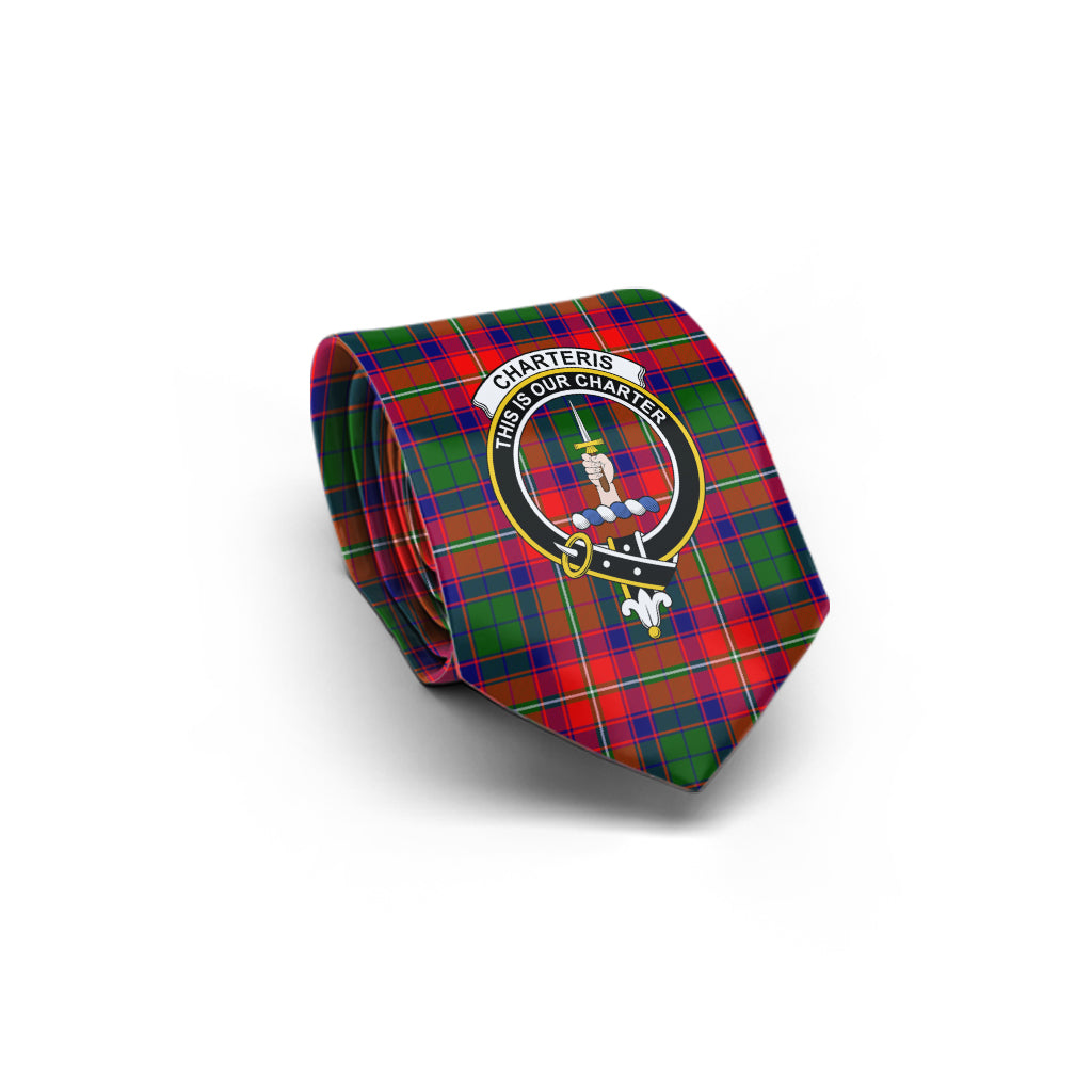 Charteris Tartan Classic Necktie with Family Crest - Tartan Vibes Clothing