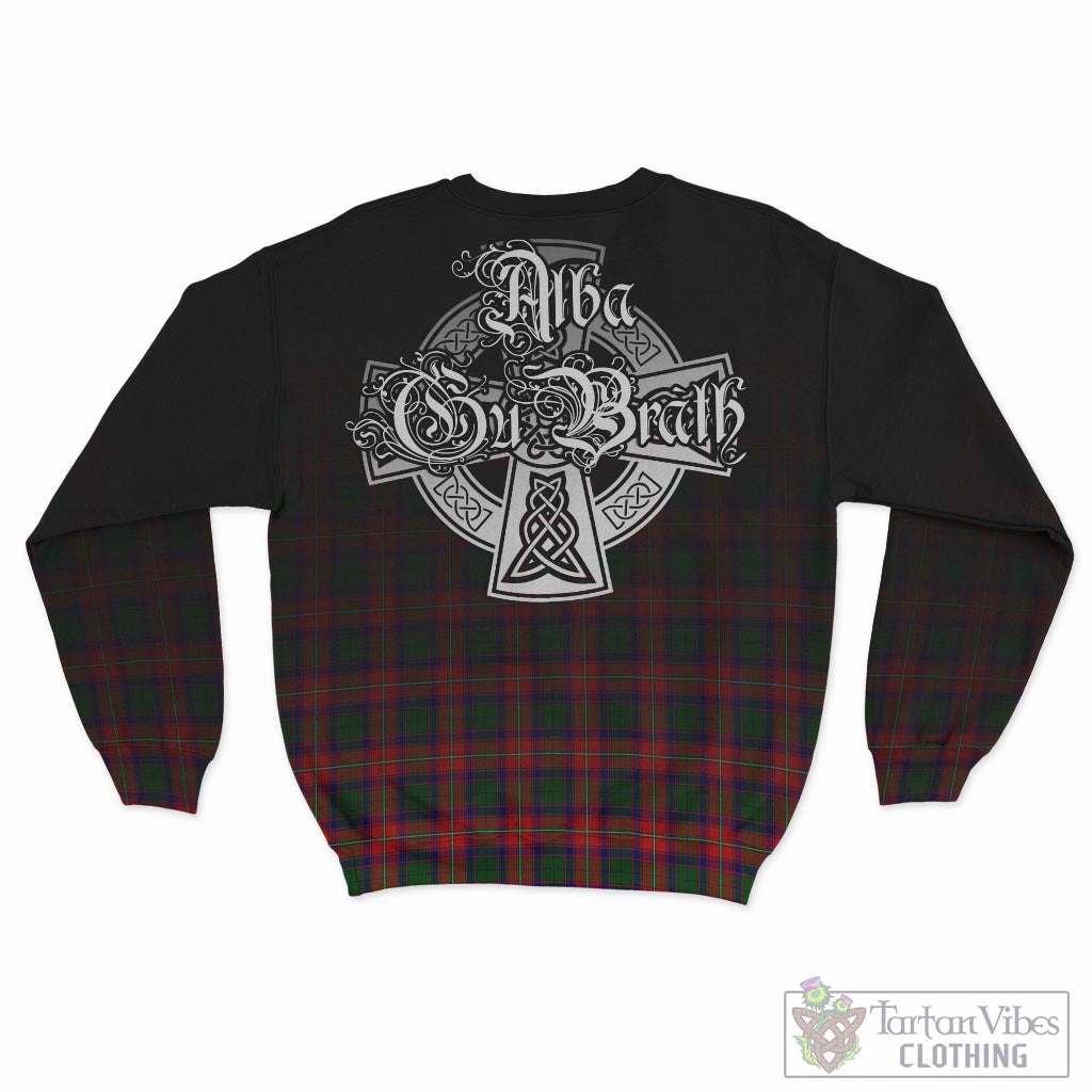 Tartan Vibes Clothing Charteris Tartan Sweatshirt Featuring Alba Gu Brath Family Crest Celtic Inspired