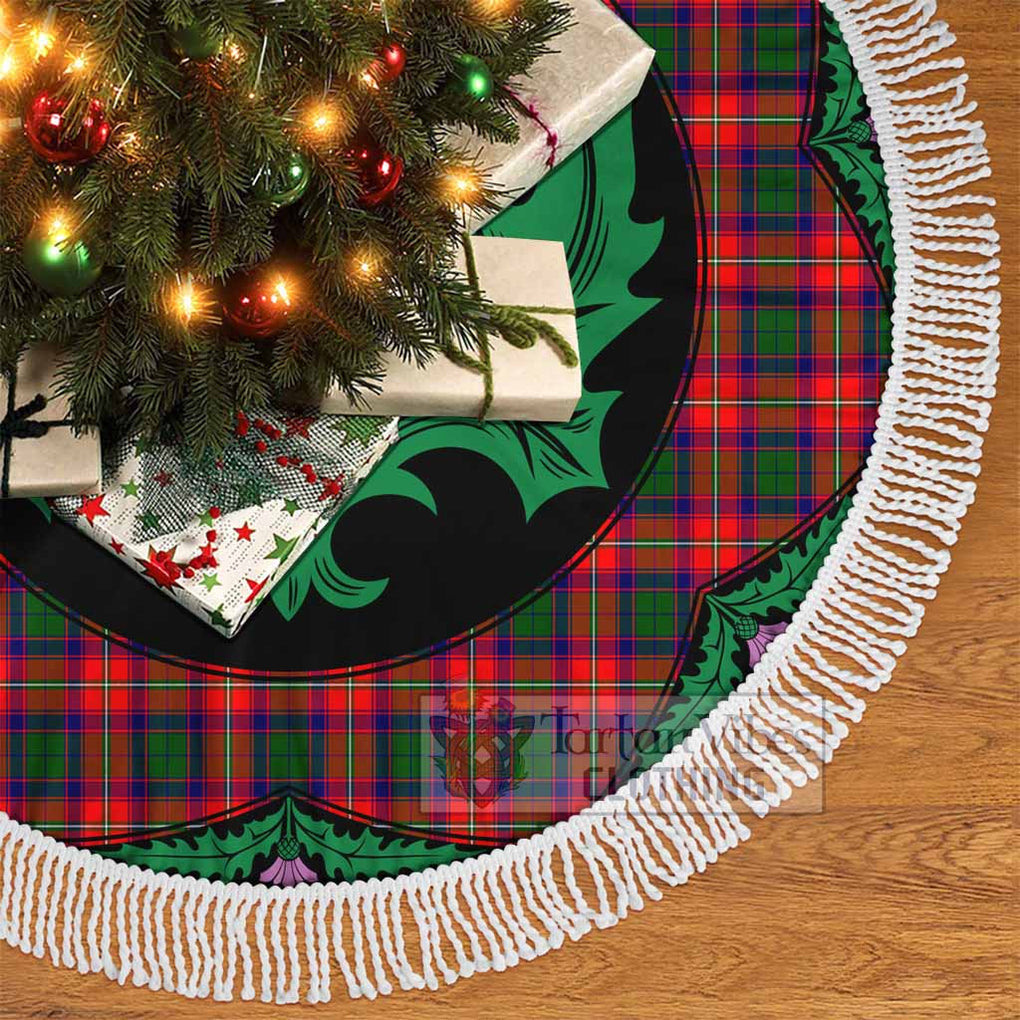 Tartan Vibes Clothing Charteris Tartan Christmas Tree Skirt Scottish Thistle Style