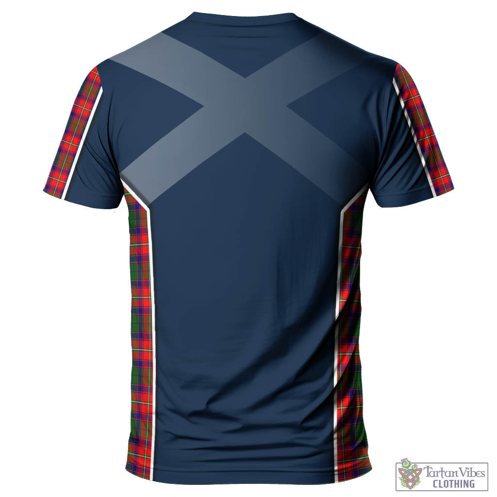 Tartan Vibes Clothing Charteris Tartan T-Shirt with Family Crest and Lion Rampant Vibes Sport Style