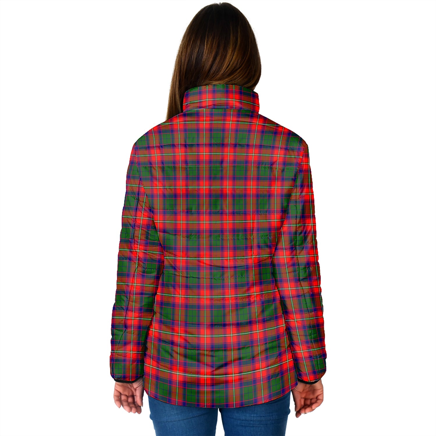 Charteris Tartan Padded Jacket with Family Crest - Tartanvibesclothing