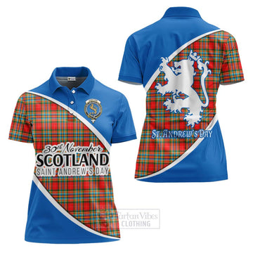 Chattan Family Crest Tartan Women's Polo Shirt Celebrate Saint Andrew's Day in Style