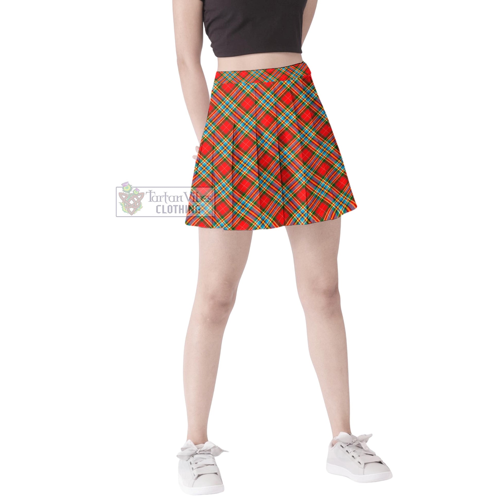 Tartan Vibes Clothing Chattan Tartan Women's Plated Mini Skirt