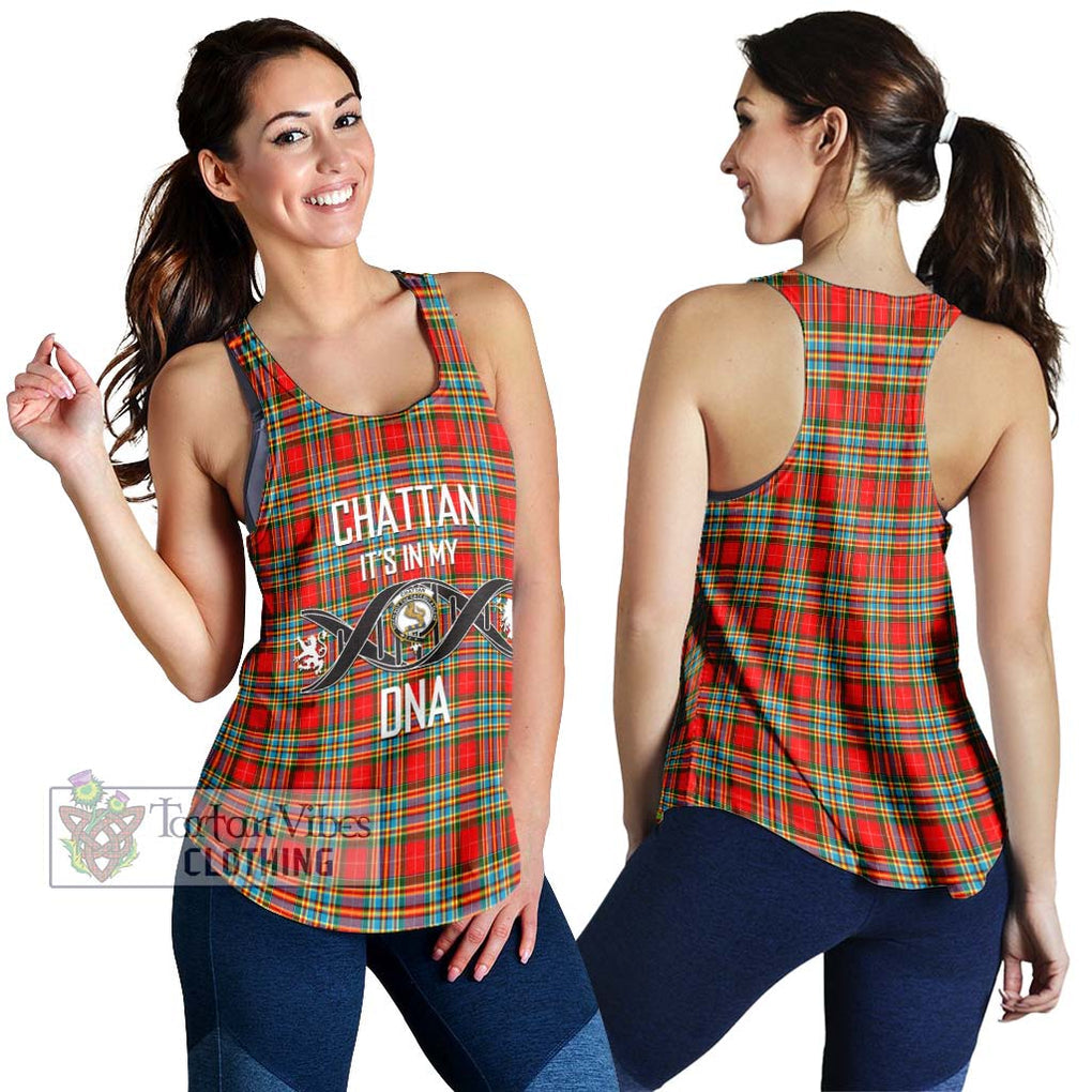 Chattan Tartan Women's Racerback Tanks with Family Crest DNA In Me Style 4XL - Tartanvibesclothing Shop