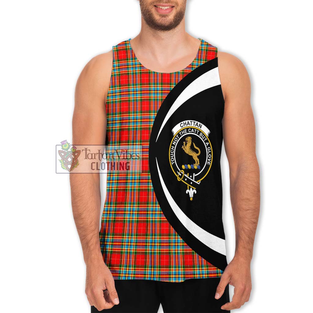 Chattan Tartan Men's Tank Top with Family Crest Circle Style Men - Tartan Vibes Clothing