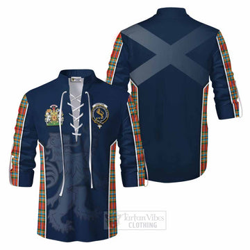 Chattan Tartan Ghillie Kilt Shirt with Family Crest and Lion Rampant Vibes Sport Style