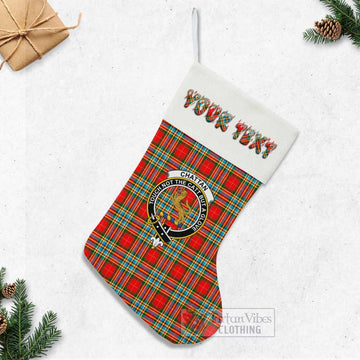 Chattan Tartan Family Crest Christmas Stocking with Personalized Text