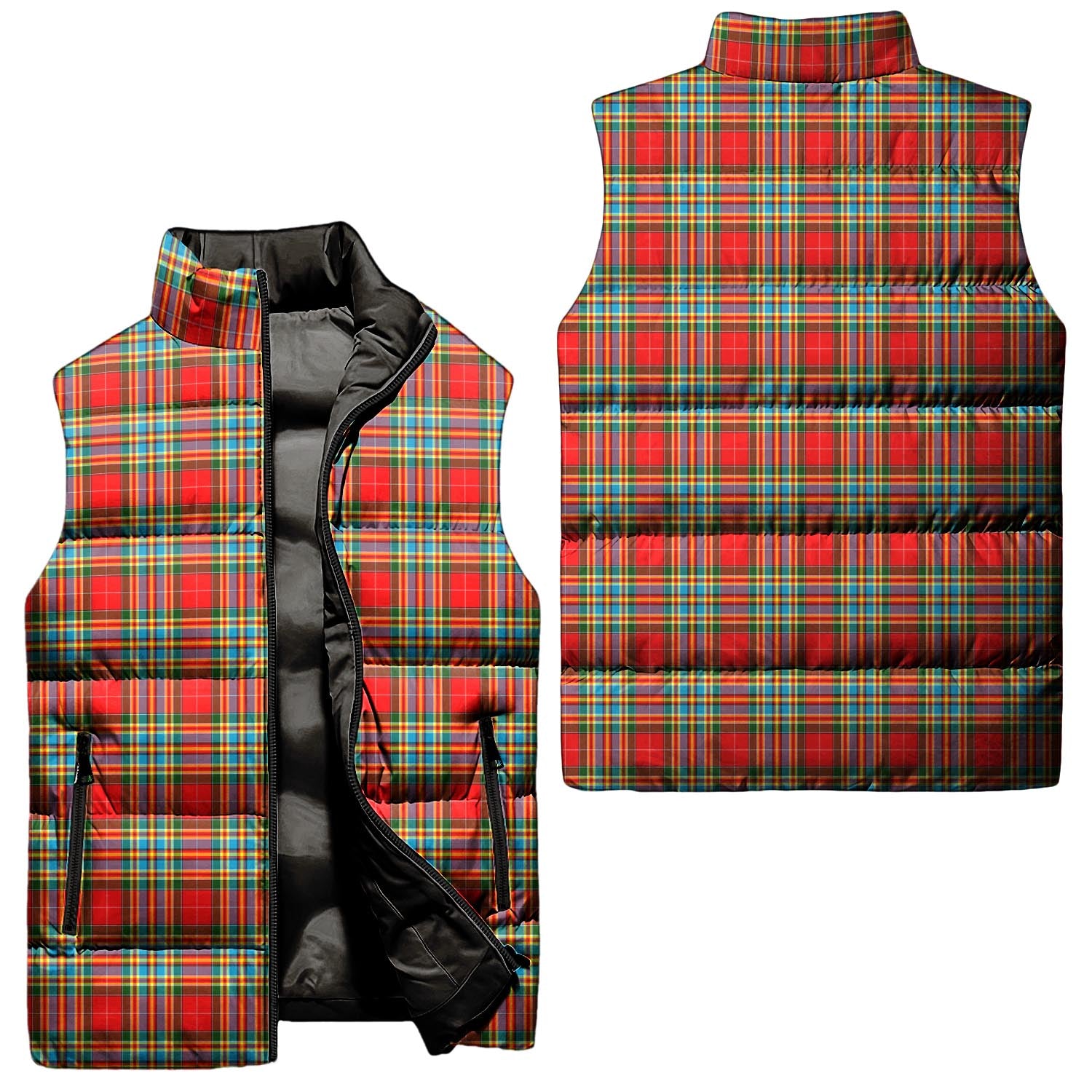 Chattan Tartan Sleeveless Puffer Jacket Unisex - Tartanvibesclothing