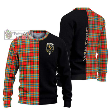 Chattan Tartan Ugly Sweater with Family Crest and Half Of Me Style