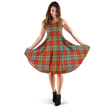 Chattan Tartan Sleeveless Midi Womens Dress