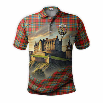 Chattan Tartan Family Crest Polo Shirt with Scottish Ancient Castle Style Kid - Tartan Vibes Clothing