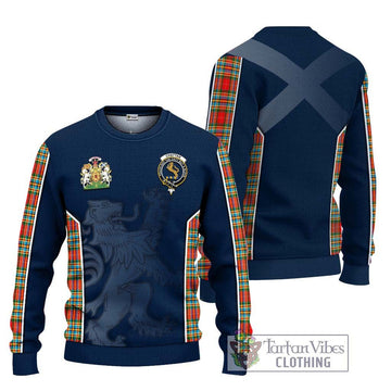 Chattan Tartan Ugly Sweater with Family Crest and Lion Rampant Vibes Sport Style