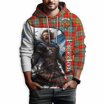 Chattan Crest Tartan Hoodie Inspired by the Freedom of Scottish Warrior