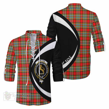 Chattan Tartan Ghillie Kilt Shirt with Family Crest Circle Style