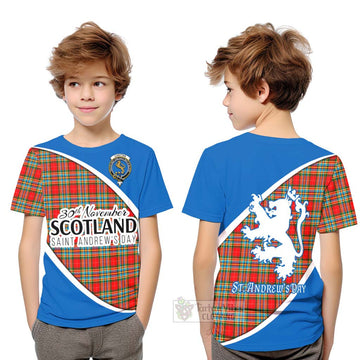 Chattan Family Crest Tartan Kid T-Shirt Celebrate Saint Andrew's Day in Style