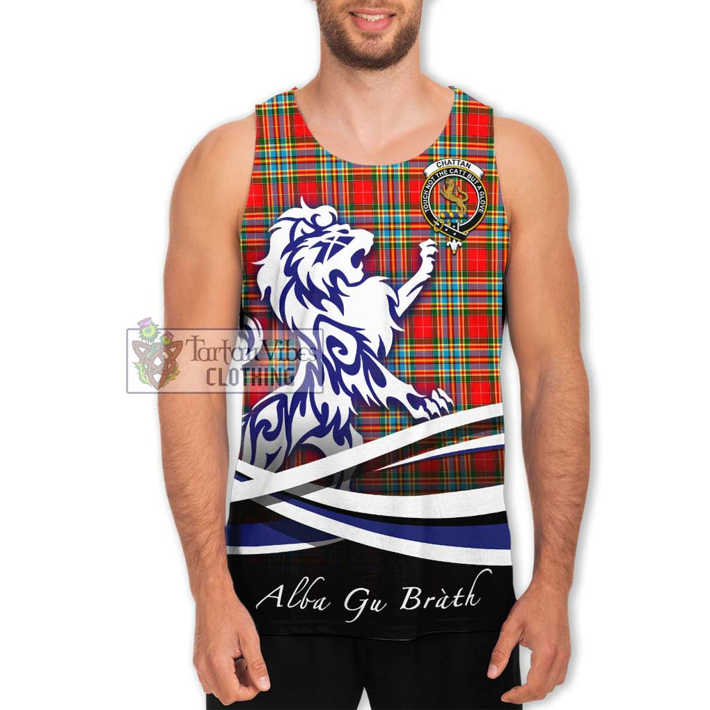 Chattan Tartan Men's Tank Top with Alba Gu Brath Regal Lion Emblem Men - Tartanvibesclothing Shop