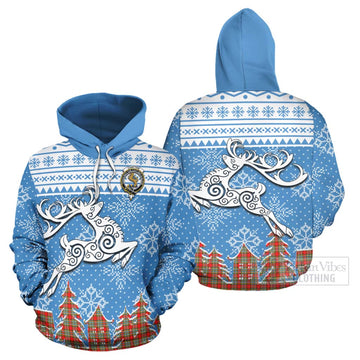 Chattan Clan Christmas Hoodie Celtic Reindeer Style