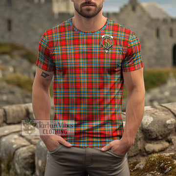 Chattan Tartan Cotton T-Shirt with Family Crest