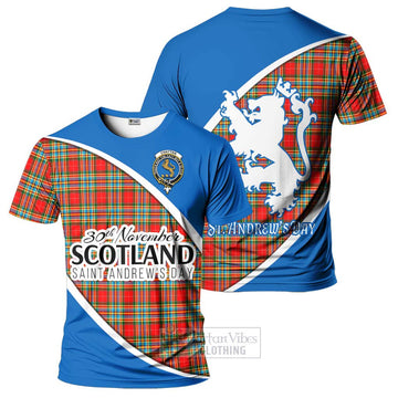 Chattan Family Crest Tartan T-Shirt Celebrate Saint Andrew's Day in Style