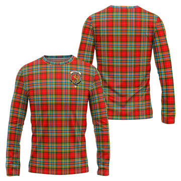 Chattan Tartan Long Sleeve T-Shirt with Family Crest