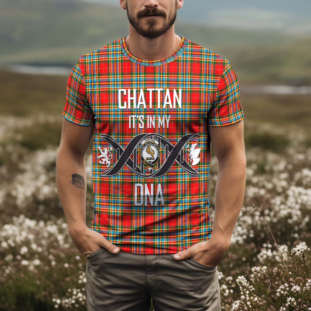 Tartan Vibes Clothing Chattan Tartan T-Shirt with Family Crest DNA In Me Style