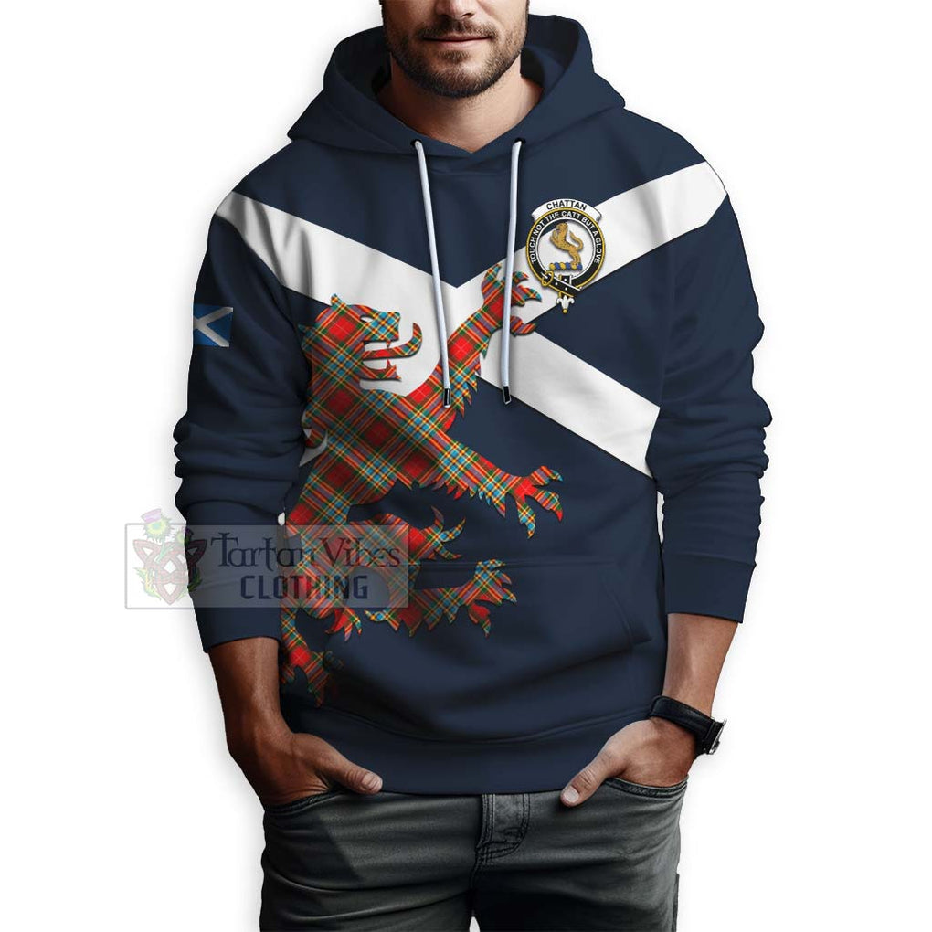 Tartan Vibes Clothing Chattan Tartan Lion Rampant Hoodie – Proudly Display Your Heritage with Alba Gu Brath and Clan Name