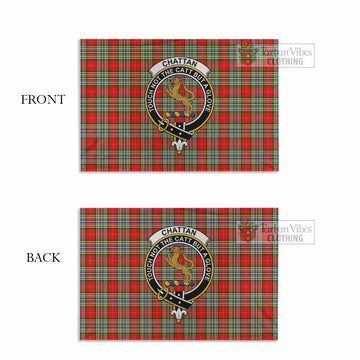 Chattan Tartan House Flag with Family Crest