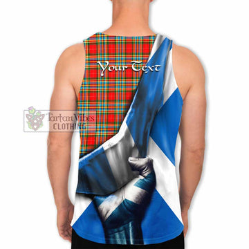 Chattan Tartan Men's Tank Top with Family Crest Scotland Patriotic Style