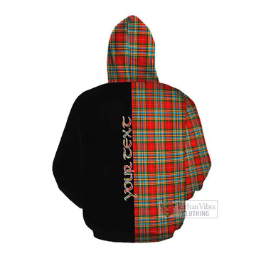 Chattan Tartan Cotton Hoodie with Family Crest and Half Of Me Style