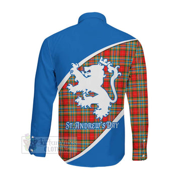 Chattan Family Crest Tartan Long Sleeve Button Shirt Celebrate Saint Andrew's Day in Style