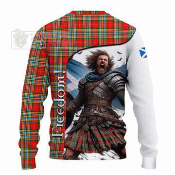 Chattan Crest Tartan Knitted Sweater Inspired by the Freedom of Scottish Warrior