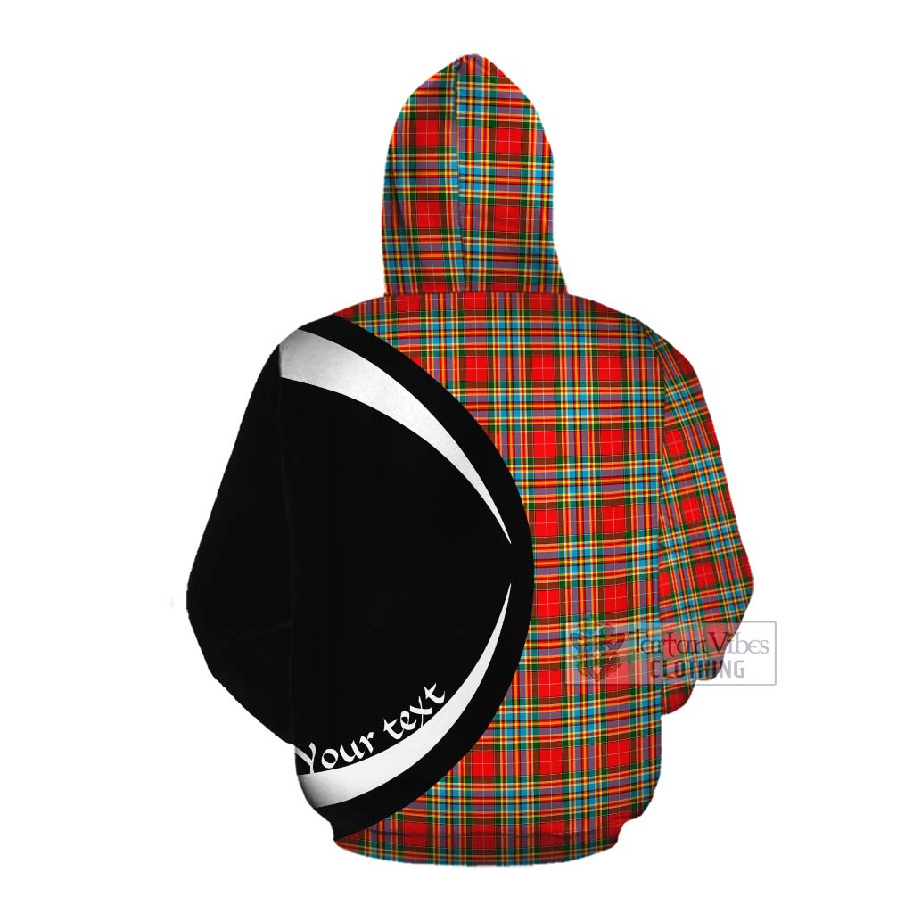 Tartan Vibes Clothing Chattan Tartan Cotton Hoodie with Family Crest Circle Style