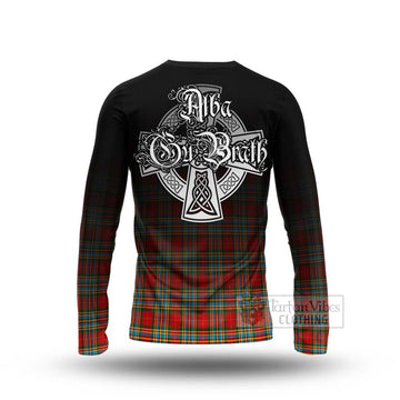 Chattan Tartan Long Sleeve T-Shirt Featuring Alba Gu Brath Family Crest Celtic Inspired