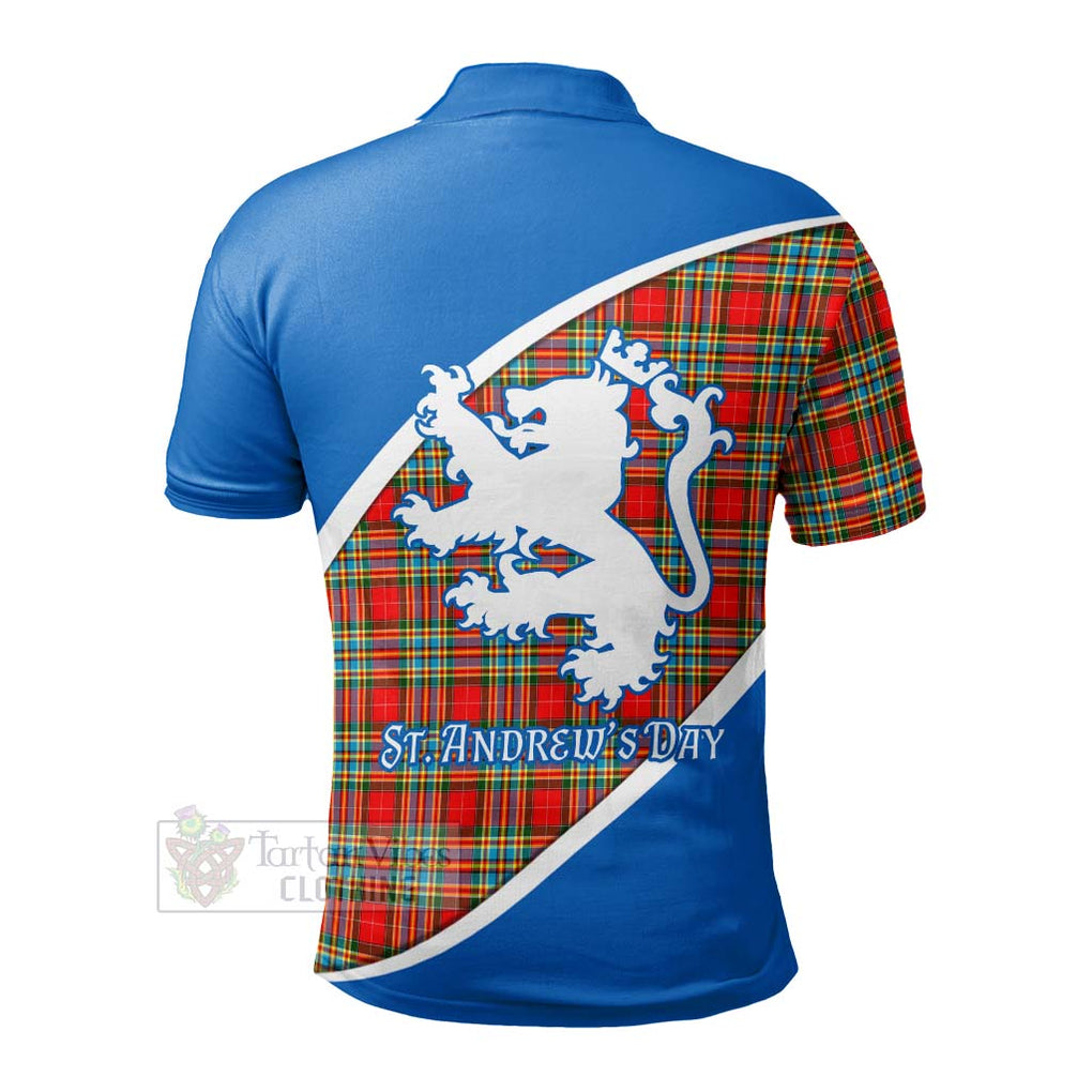 Tartan Vibes Clothing Chattan Family Crest Tartan Polo Shirt Celebrate Saint Andrew's Day in Style