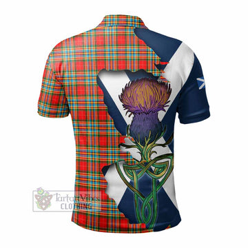 Chattan Tartan Family Crest Polo Shirt Scottish Thistle Celtic Inspired - Tartan Vibes Clothing