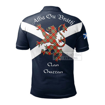 Chattan Tartan Lion Rampant Polo Shirt Proudly Display Your Heritage with Alba Gu Brath and Clan Name