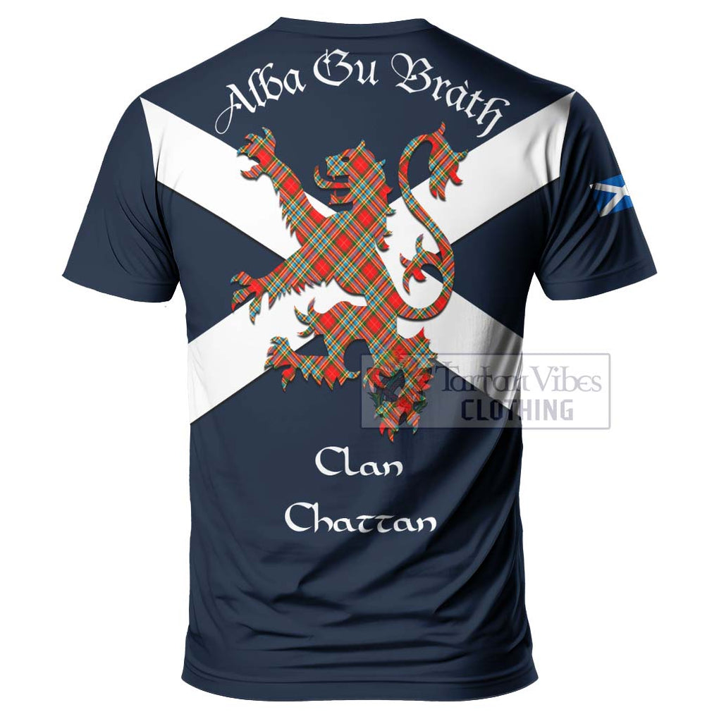 Tartan Vibes Clothing Chattan Tartan Lion Rampant T-Shirt – Proudly Display Your Heritage with Alba Gu Brath and Clan Name