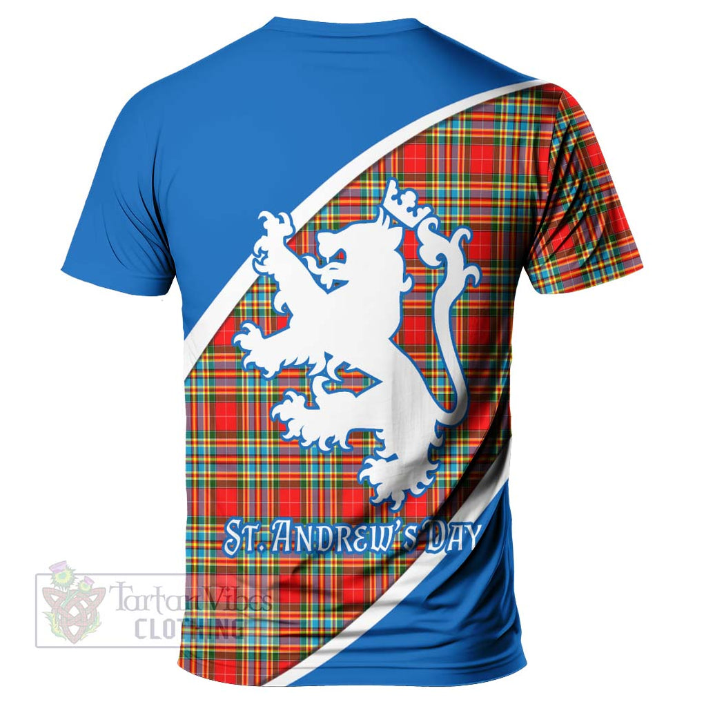 Tartan Vibes Clothing Chattan Family Crest Tartan T-Shirt Celebrate Saint Andrew's Day in Style