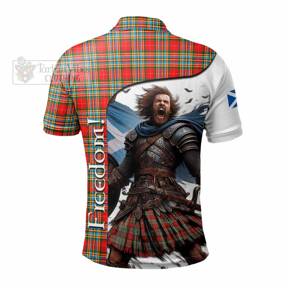 Tartan Vibes Clothing Chattan Crest Tartan Polo Shirt Inspired by the Freedom of Scottish Warrior