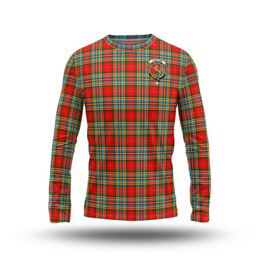 Chattan Tartan Long Sleeve T-Shirt with Family Crest