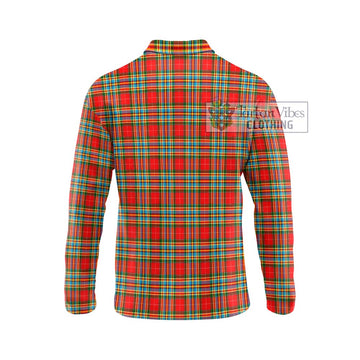 Chattan Tartan Long Sleeve Polo Shirt with Family Crest DNA In Me Style