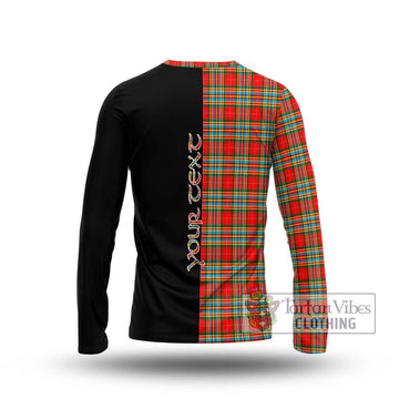 Chattan Tartan Long Sleeve T-Shirt with Family Crest and Half Of Me Style